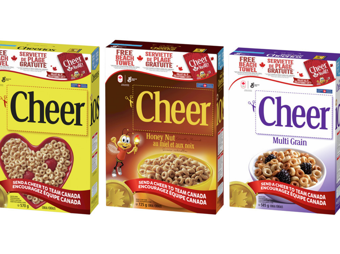 Cheerios Cheer Cards three boxes of cereal