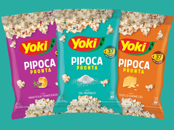 Yoki Pipoca Pronta popcorn packaging